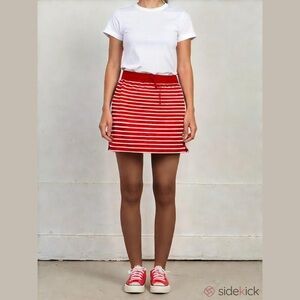 🛍bundle sale🛍Banana Republic orange and White Mini Skater Skirt small